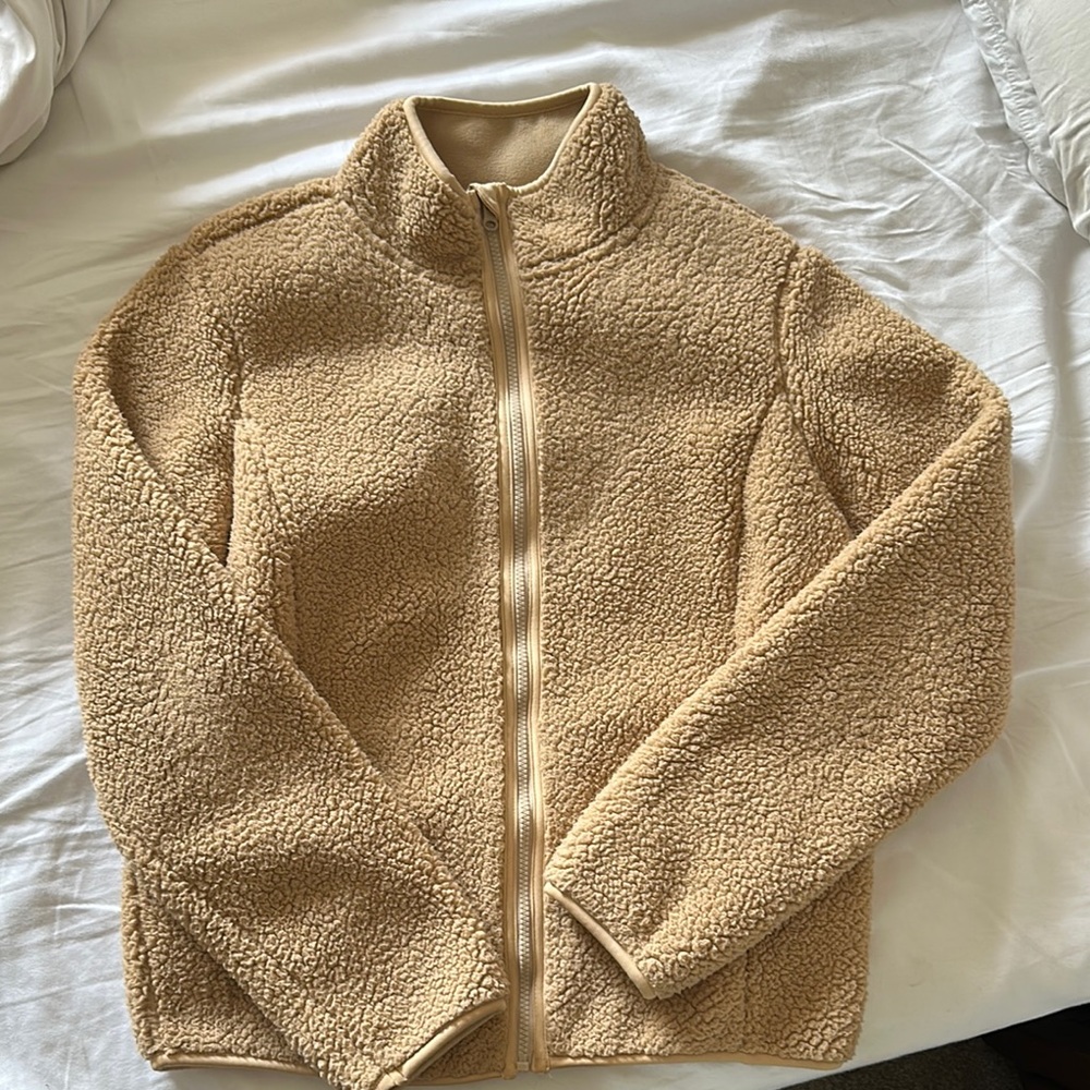 Women's Tan Sherpa Jacket